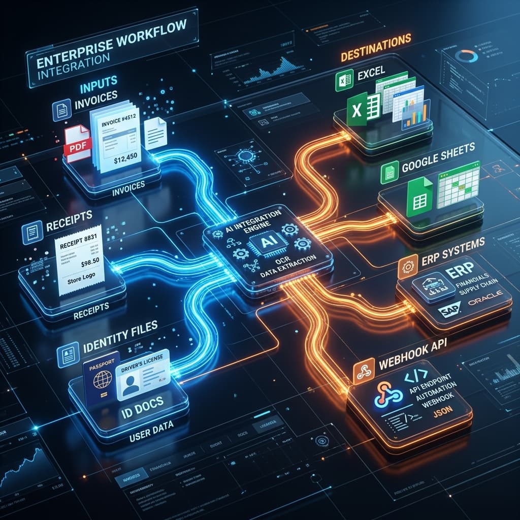Sevikr Automated Enterprise Data Workflow Integration Illustration